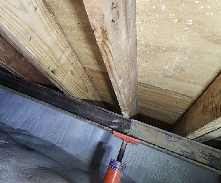 Crawl space vapor barrier installed to improve moisture control beneath a home